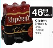 Klipdrift Brandy & Cola Premix NRB-6 x 275ml