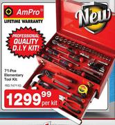Ampro 71 Piece Elementry Tool Kit-Per Kit