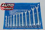 Auto Craft Combination Spanner Set 17Pce 6-23mm