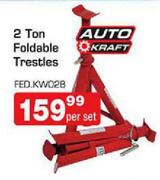Auto Craft 2 Ton Foldable Tresties-Per Set