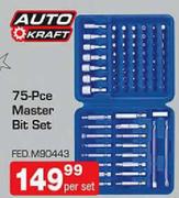 Auto Craft 75 Piece Master Bit Set-Per Set