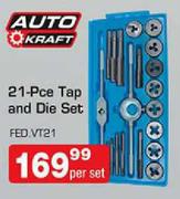 Auto Craft 21 Piece Tap And Die Set-Per Set