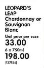 Leopard's Leap Chardonnay or Sauvignon Blanc-6 x 750ml