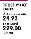 Drostdy-Hof Claret-12 x 750ml
