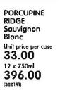 Porcupine Ridge Sauvignon Blanc-12 x 750ml