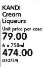 Kandi Cream Liqueurs-6 x 750ml