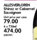 Allesverloren Shiraz or Cabernet Sauvignon-6 x 750ml