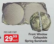 Front Window Collapsible Spring Sunshade-Each