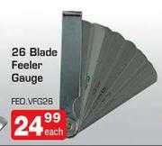 26 Blade Feeler Gauge (FED.VFG26)-Each