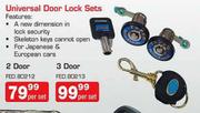 Universal Door Lock Sets 2 Door-Per Set