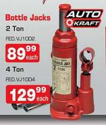 Auto Kraft Bottle Jacks 2 Ton (FED.VJ1002)-Each