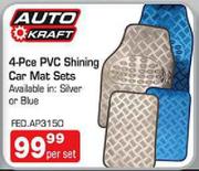 Auto Kraft 4-Pce PVC Shining Car Mat Sets