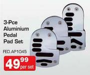 Auto Kraft 3 Pce Aluminium Pedal Pad Set