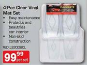 4-Pce Clear Vinyl Mat Set
