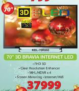 Sony 70" 3D Bravia Internet LED TV KDL-70R550