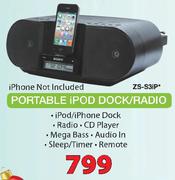 Sony Portable iPod Dock/Radio ZS-S3iP