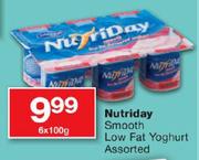 Nutriday Smooth Low Fat Yoghurt Assorted-6 x 100g