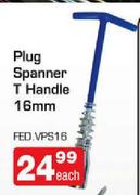 Plug Spanner T Handle 16mm