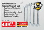 Ampro 5 Pce Open End Tatchet Wrench Set