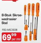 8 Stuk Screw Driver Set