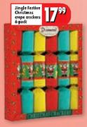 Jingle Festive Christmas Crepe Crackers-6's Per Pack