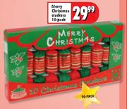 Merry Christmas Crackers-10's Per Pack