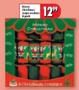 Merry Christmas Crepe Crackers-6 Pack