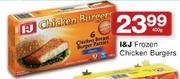 I&J Frozen Chicken Burgers-400gm