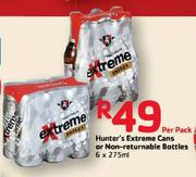Hunter's Extreme Cans Or Non-Returnable Bottles-6x275ml Per Pack