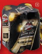 Miller Genuine Draft Cans-4x500ml