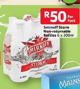 Smirnoff Storm Non-Returnable Bottles-6x300ml Per Pack