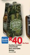 Southern Comfort Lime & Soda Non-Returnable Bottles-4x275ml