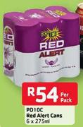 PO10C Red Alert Cans-6x275ml Per Pack
