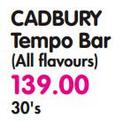 Cadbury Tempo Bar(All Flavours)-30's