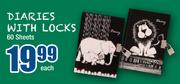 Diaries With Locks-60 Sheets Each
