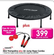 Trojan Mini Trampoline Plus Air Jump Rope Combo