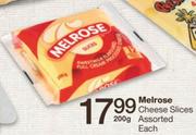 Melrose Cheese Slices Assorted-200g Each
