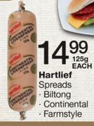 Hartlief Spreads Biltong Continental Farmstyle-125G