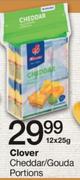 Clover Cheddar/Gouda Portions-12x25G