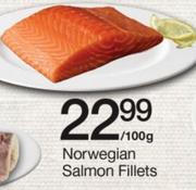 Norwegian Salmon Fillets-Per 100G