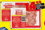 Ritebrand Diced Shoulder Bacon-200g Each