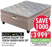 King Koil Jupiter Pillow Top 152Cm Queen Base Set