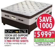 King Koil 152Cm LEO Support Top Base Set With 2 Free Fitted Sheets