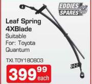 Eddies Spares Leaf Spring 4xBlade Suitable For Toyota Quantum(TXI.TOY180803)