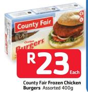 County Fair Frozen Chicken Burgers Assorted-400g