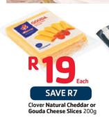 Clover Natural Cheddar Or Gouda Cheese Slices- 200g