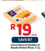 Clover Natural Cheddar Or Gouda Cheese Slice-200g