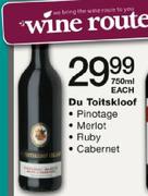 Du Toitskloof Pinotage,Merlot,Ruby,Cabernet-750ml Each