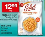 Select Frozen Straight Cut Potato Fry Chips-1kg