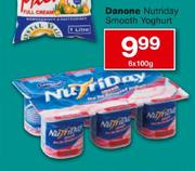 Danone Nutriday Smooth Yoghurt-6x100g